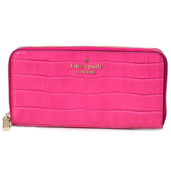 ケイトスペード 長財布 katespade レザー クロコダイル ラージ コンチネンタル ジップ アラウンド ウォレット 財布 フェスティバルピンク K9367【ブランド 新品 送料無料 正規 人気 安心 保証 10倍 OUTLET アウトレット 誕生日 ギフト プレゼント】