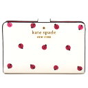 ケイト・スペード ニューヨーク 革財布 レディース ケイトスペード 財布 katespade レザー ステイシー てんとう虫 ロゴ ミディアム ウォレット 二つ折り コンパクト財布 クリームマルチ KB492【ブランド 新品 送料無料 正規 人気 安心 保証 アウトレット 誕生日 ギフト プレゼント レディース 】