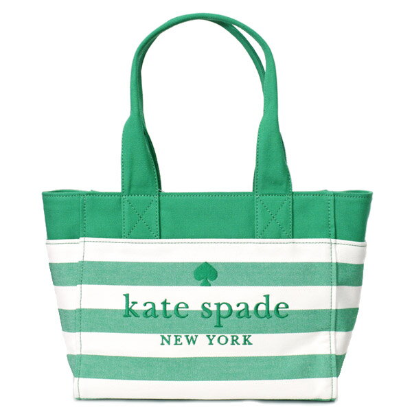 ケイトスペード バッグ katespade キャンバストート ボーダー ロゴ ラージ トート バッグ グリーンビーン KB695【ブランド 新品 送料無料 正規 人気 安心 保証 10倍 OUTLET 即日発送 アウトレット 誕生日 プレゼント ギフト】