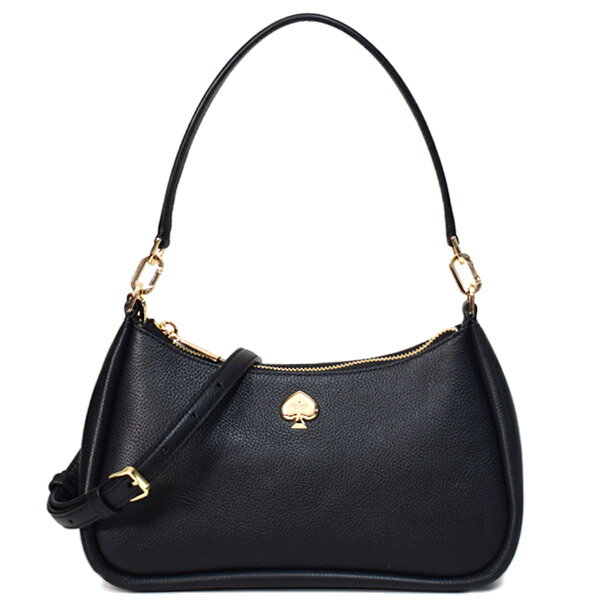 ケイトスペード バッグ katespade ペブルレザー ケイラ コンバーチブル クロスボディ 2way 斜めがけ ショルダー クラッチ ハンドバッグ ブラック KI904【ブランド 新品 送料無料 正規 安心 保証 10倍 アウトレット 誕生日 プレゼント ギフト】