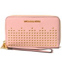 マイケルコース 財布 MK MICHAEL KORS レザー ジップ アラウンド リストレット 長財布 パステルピンク 35F8GYEE3L【ブランド 新品 送料無料 誕生日 記念日 お祝い プレゼント 正規 人気】(4)