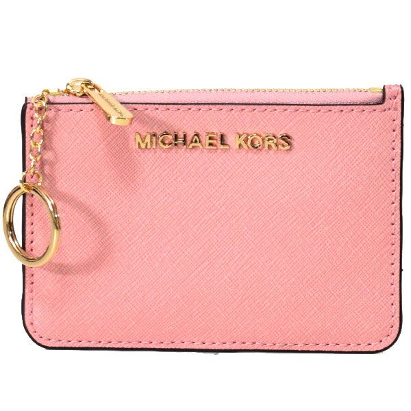 マイケルコース コインケース MICHAEL KORS レザー ジェット セット トラベル トップジップ コインケース キーリング付き キーポーチ ペールピンク 35F7GTVU1L【ブランド 新品 送料無料 正規 人気 レディース 安心 保証 ギフト 10倍 OUTLET 包装 即日発送 代引無料】