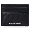 マイケル・コース パスケース マイケルコース カードケース MK MICHAEL KORS レザー ジェット セット トラベル キルティング ラージ カードホルダー カードケース 名刺入れ 定期入れ パスケース ブラック 35F0STVD3U【ブランド 新品 送料無料 保証 10倍 OUTLET 即日発送】