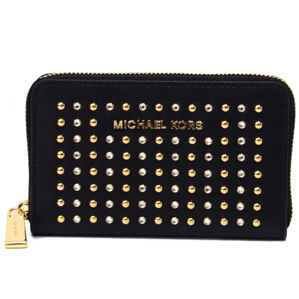 マイケルコース カードケース MICHAEL KORS レザー ジェット セット スタッズ リベット スモール ウォレット カードケース 名刺入れ 定期入れ パ...