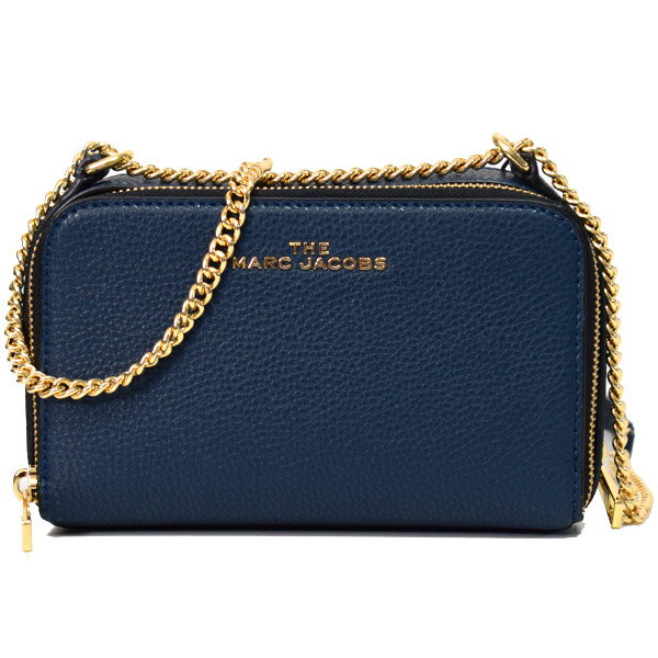 マークジェイコブス バッグ MARC JACOBS グレインレザー ジ エブリデイ ダブルジップ チェーン クロスボディ 2way 斜めがけ ショルダーバッグ ブルーシー M0016454【ブランド 新品 送料無料 正規 人気 安心 保証 代引無料】
