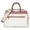 マイケルコース バッグ MICHAEL KORS レザー トラベル ウィークエンダー モノグラム 2way ラージ キャリーフック ボストンバッグ ショルダーバッグ バニラ 35H1GTFT7B【ブランド 新品 送料無料 誕生日 記念日】