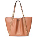 マイケルコース バッグ MICHAEL KORS レザー ベルト チェーン ラージ ショルダー トート バッグ ラゲージ 35H3G4MT7I【ブランド 新品 送料無料 誕生日 記念日 お祝い プレゼント 正規 人気 レディース 安心 OUTLET 包装 即日発送】