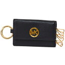 マイケルコース 小物 MICHAEL KORS レザー ロゴ 6連 キーリング キーケース ブラック 35H5GFTP3L【ブランド 新品 送料無料 誕生日 記念日 お祝い プレゼント 正規 激安 SALE ギフト 10倍 OUTLET 包装 即日発送】