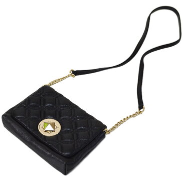 ケイトスペード バッグ katespade レザー キルティング ターンロック 斜め掛け ミニ チェーン ショルダー バッグ ブラック 3570 【ブランド 新品 送料無料 誕生日 プレゼント 正規 人気 レディース 安心 保証 ギフト 10倍 OUTLET 包装 即日発送 代引無料 】