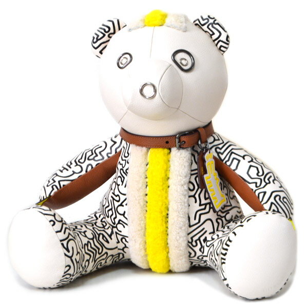 コーチ COACH テディベアー ドール ボア レザー キースへリング コラボ ぬいぐるみ チャーク×ブラック 87102【ブランド 新品 送料無料 誕生日 プレゼント 正規 人気 レディース 安心 保証 ギフト 10倍 OUTLET 包装 即日発送 代引無料 】