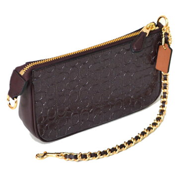 コーチ バッグ COACH レザー パテント エンボスド レザー 2WAY チェーン クラッチ トップ ハンド バッグ オックスブラッド 11940【ブランド 新品 送料無料 誕生日 プレゼント 正規 安心 保証 ギフト 10倍 OUTLET 包装 即日発送 代引無料 日本未発売 】