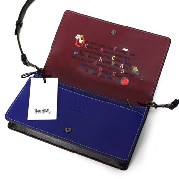 コーチ バッグ COACH ディズニー コラボ カーフレザー スリーピー フォールドオーバー クラッチ クロスボディー ショルダー 2way バッグ パープル 33045 【ブランド 新品 送料無料 誕生日 プレゼント OUTLET 代引無料】