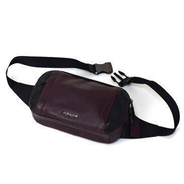 コーチ バッグ COACH スムースカーフレザー グラハム ユーティリティ ダブルジップ 2way ワンショルダー バックパック ウエスト ボディバッグ オックスブラッド 37594 【ブランド 新品 送料無料 安心 保証 ギフト 】