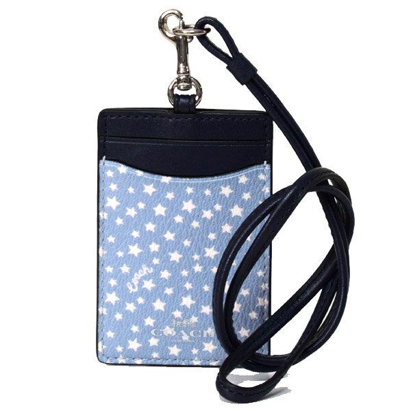 コーチ カードケース COACH コーティングキャンパス スムースレザー ディトゥシー スター 星柄 ID ランヤード 首かけ カードケース ブルーマルチ 67612 【ブランド 新品 送料無料 誕生日 正規 人気 安心 保証 ギフト 10倍 OUTLET 包装 即日発送 代引無料 】のサムネイル