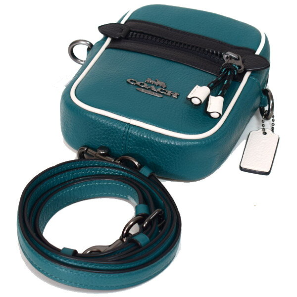 コーチ バッグ COACH ぺブルレザー ヴェイル フィービー カラーブロック クロスボディ 2way ショルダー 斜め掛け クラッチ バッグ ビリジアン 83267【ブランド 新品 送料無料 ギフト OUTLET 包装 即日発送 代引無料】