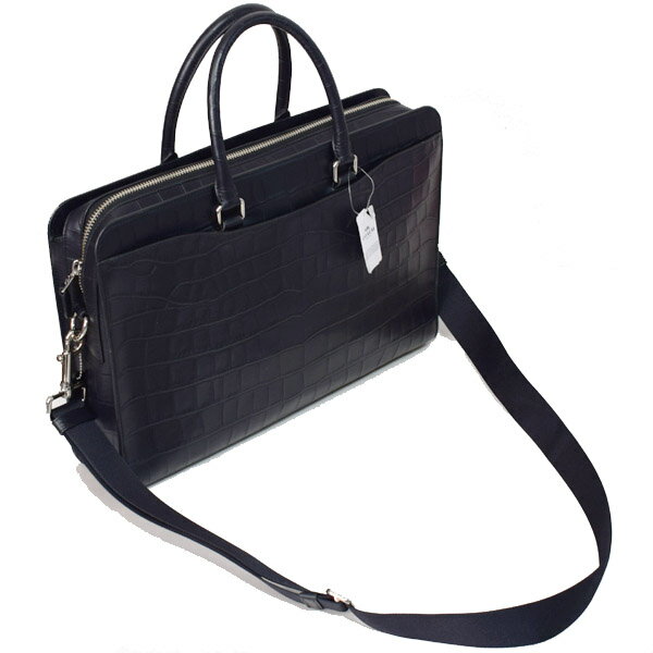 コーチ メンズバッグ COACH クロコダイルエンボスドレザー ベケット ストラクチャード 型押し 2WAY ビジネス ブリーフケース ショルダーバッグ ブラック 73526【ブランド 新品 送料無料 OUTLET 即日発送 代引無料 】