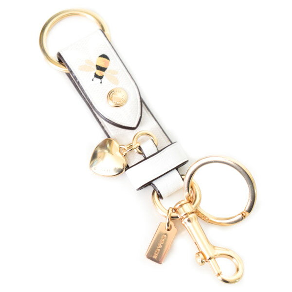 コーチ キーホルダー COACH レザー ハニービー 蜂 ハート トリガー スナップ バッグチャーム キーリング キーホルダー チャーク×グレイシャーホワイトマルチ CI015【ブランド 新品 送料無料 誕生日 正規 人気 安心 保証 ギフト 10倍 OUTLET 包装 即日発送】のサムネイル