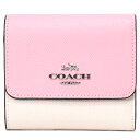 コーチ 財布 COACH レザー スモール カラーブロック トリフォールド ウォレット コンパクト 三つ折り財布 チャーク×パウダーピンクマルチ CF357【ブランド 新品 送料無料 誕生日 プレゼント 正規 人気 レディース 安心 保証 ギフト 10倍 OUTLET 包装 即日発送】