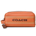 クラッチバッグ コーチ メンズ バッグ COACH ぺブルレザー ストライプ ロゴ トラベル キット ラージ セカンド クラッチバッグ キャニオンマルチ CH077【ブランド 新品 送料無料 誕生日 正規 人気 安心 保証 包装 即日発送 】