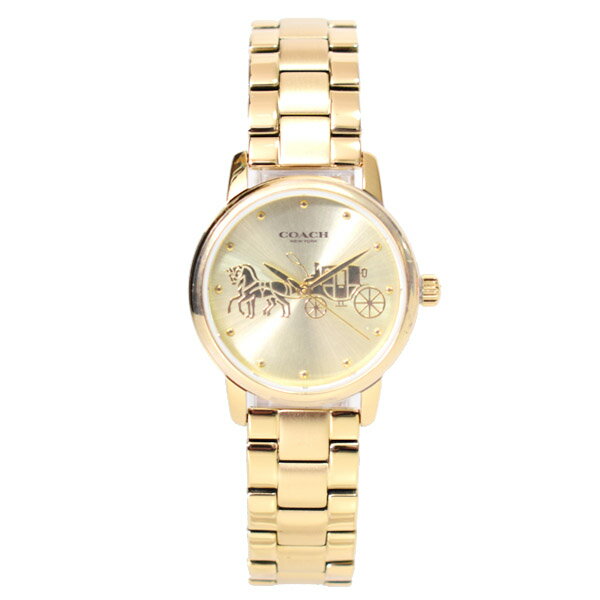 コーチ 時計 COACH ステンレススチール グランド ホースアンドキャリッジ ブレスレット レディース ウ..