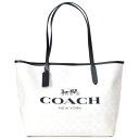 コーチ バッグ COACH コーティングキャンバス スムースレザー シグネチャー ロゴ シティ トートバッグ ホワイトデニム チャークマルチ CP074【ブランド 新品 送料無料 正規 安心 保証 10倍 包装 即日発送】