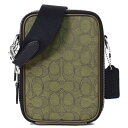コーチ メンズ バッグ COACH ジャガード レザー シグネチャー スタントン 2WAY クロスボディ 斜め掛け ショルダー バッグ オリーブドラブ×ユーティリティグリーン CH097【ブランド 新品 送料無料 誕生日 正規 人気 】(4)