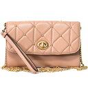 コーチ バッグ COACH カーフレザー キルティング スタッズ チェーン クラッチ クロスボディー ショルダー 2way バッグ ビーチウッド【訳あり】238...