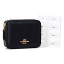 コーチ ピルケース COACH クロスグレインレザー ロゴ ウィークリー ピルボックス 薬入れ メディカルケース ブラック C4579【ブランド 新品 送料無料...