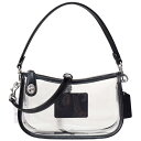コーチ バッグ COACH PVC レザー スケルトン シースルー クリア スウィンガー ターンロック 2way クロスボディ 斜め掛け ショルダー ハンドバッグ ブラック CBH13【ブランド 新品 送料無料 誕生日 プレゼント 正規 人気 レディース 安心】