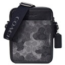 コーチ メンズ バッグ COACH コーティングキャンバス レザー シグネチャー 迷彩 カモフラ サリバン クロスボディー 斜め掛け ショルダーバッグ グレーマ...