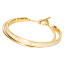 コーチ ブレスレット COACH プレーテッドブラス ストーン バングル ダブル ロゴ 2点セット ゴールド×チャーク CBW23【ブランド 新品 送料無料 誕...