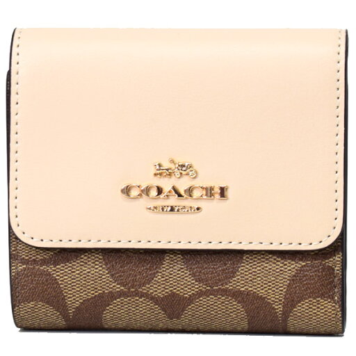 コーチ 財布 COACH コーティングキャンバス レザー シグネチャー スモール トリフォールド コンパクト 三つ折り財布 カーキ×アイボリー CE930【ブランド 新品 送料無料 誕生日 プレゼント 正規 人気 レディース 安心 保証 ギフト 10倍 OUTLET 包装 即日発送】 コーチ 財布 COACH コーティングキャンバス レザー シグネチャー スモール トリフォールド コンパクト 三つ折り財布 カーキ×アイボリー CE930【ブランド 新品 送料無料 誕生日 プレゼント 正規 人気 レディース 安心 保証 ギフト 10倍 OUTLET 包装 即日発送】