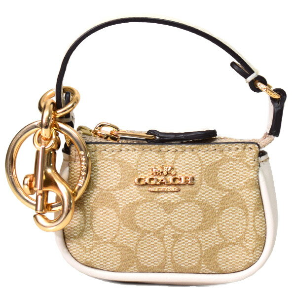 コーチ キーホルダー COACH コーティングキャンバス カーフレザー シグネチャー ミニ ノリータバッグ ミニ ポーチ 小物入れ キーホルダー バッグチャーム ライトカーキ×チャーク C4310【ブランド 新品 送料無料 正規 人気 レディース 安心 保証 ギフト 10倍 OUTLET】のサムネイル