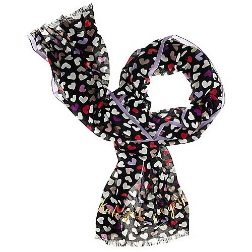 ケイトスペード ストール katespade ハート タイ スカーフ ストール ブラックマルチ 2016【ブランド 新品 送料無料 誕生日 プレゼント 正規 人気 レディース 安心 保証 ギフト 10倍 OUTLET 包装 即日発送 代引無料 】