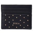 フルラ 定期入れ レディース フルラ カードケース FURLA レザー クリーミー リベット スタッズ スリム 名刺入れ 定期入れ パスケース カードケース ブラック PDW9PV5【ブランド 新品 送料無料 正規 人気 レディース 安心 保証 ギフト 10倍 OUTLET 包装 即日発送 代引無料】