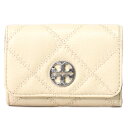 トリーバーチ ミニ財布 レディース トリーバーチ カードケース TORY BURCH レザー ウィラ キルティング ロゴ 定期入れ 名刺入れ 二つ折り カードケース ミニ ウォレット ニュークリーム 83693【ブランド 新品 送料無料 正規 人気 安心 保証 即日発送 代引無料 】