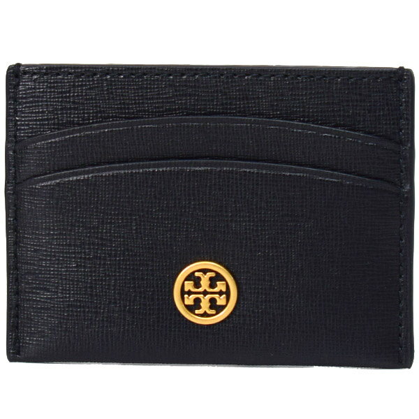 トリーバーチ カードケース TORY BURCH レザー ロビンソン ロゴ カードケース 名刺入れ 定期入れ パスケース ブラック 84070【ブランド 新品 送料無料 誕生日 記念日 お祝い プレゼント 正規 人気 レディース 安心 保証 ギフト 10倍 OUTLET 包装 即日発送 代引無料】