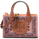 トリーバーチ 革バッグ レディース トリーバーチ バッグ TORY BURCH レザー エラ 花柄 ロゴ ミニ トート 2way クロスボディ 斜め掛け ショルダー ブラウンフローラル デイジーボーダー 140095【ブランド 新品 送料無料 正規 人気 安心 保証 即日発送 ギフト プレゼント 誕生日 アウトレット】