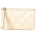 トリーバーチ トリーバーチ クラッチ TORY BURCH レザー キルティング リストレット ジップ クラッチバッグ ポーチ ニュークリーム 80811【ブランド 新品 送料無料 記念日 お祝い 正規 人気 レディース 安心 保証 ギフト 10倍 OUTLET アウトレット 誕生日 プレゼント ギフト】