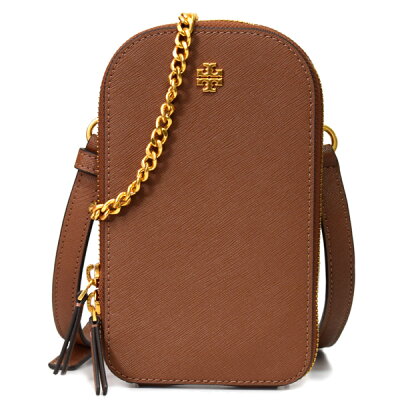 トリーバーチ スマホショルダー TORY BURCH レザー エマーソン 2way フォン iPhone スマホ ウォレット チェーン ポシェット クロスボディ 斜め掛け ショルダーバッグ ムース 136096【ブランド 新品 送料無料 プレゼント 正規 人気 安心 保証 即日出荷】