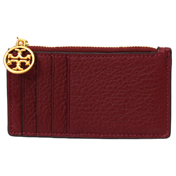 トリーバーチ コインケース TORY BURCH レザー ミラー ロゴ トップ ジップ カードケース 名刺入れ 定期入れ パスケース コインケース オータムレッド 134554【ブランド 新品 送料無料 誕生日 記念日 正規 人気 安心 保証 ギフト 10倍 OUTLET プレゼント レディース】