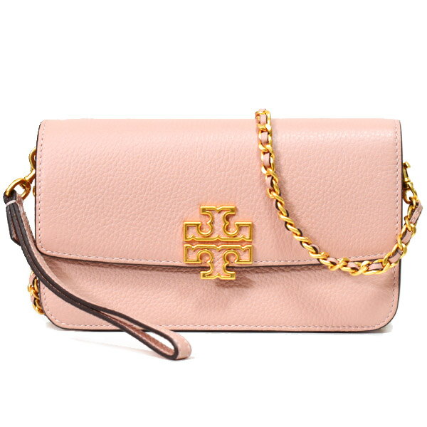 トリーバーチ バッグ TORY BURCH ぺブルレザー ブリテン ロゴ 3way リストレット チェーン ショルダー ウォレット クロスボディ 斜めがけ クラッチ バッグ ライトメドウスイート 141012【ブランド 新品 送料無料 正規 人気 安心 保証 10倍 OUTLET アウトレット レディース 】