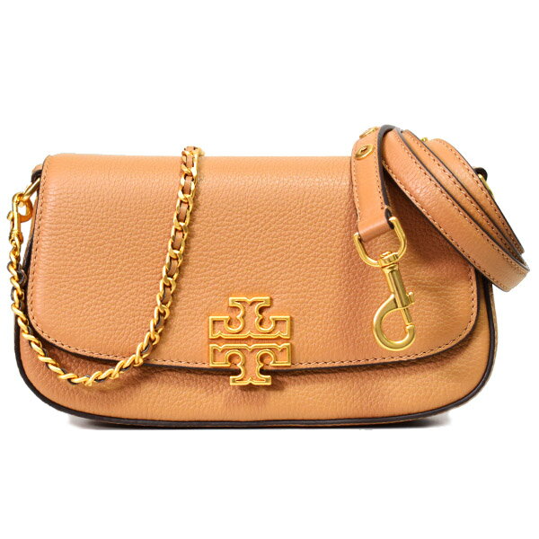 ティラミス トリーバーチ バッグ TORY BURCH ぺブルレザー ブリテン コンバーチブル 2way フラップ チェーン ショルダー 斜めがけ クロスボディ バッグ ティラミス 138772【ブランド 新品 送料無料 正規 人気 安心 保証 10倍 OUTLET アウトレット ギフト プレゼント 誕生日 レディース】