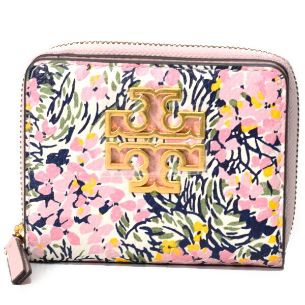 トリーバーチ 財布 TORY BURCH レザー ブリテン ロゴ 花柄 フラワー フローラル ミニ 二つ折り コンパクト財布 フラワーフィールド tory73177【ブランド 新品 送料無料 誕生日 記念日 お祝い 正規 人気 安心 保証 ギフト 10倍 OUTLET 包装 即日発送 代引無料】のサムネイル