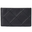 トリーバーチ カードケース TORY BURCH レザー フレミング ソフト キルティング スリム 小物 定期入れ ブラック 137147【ブランド 新品 送料...