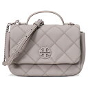 トリーバーチ バッグ TORY BURCH レザー ウィラ マット キルティング ミニ トップ ハンドル 2way チェーン ショルダー 斜めがけ ハンドバッグ グレーヘロン 153400