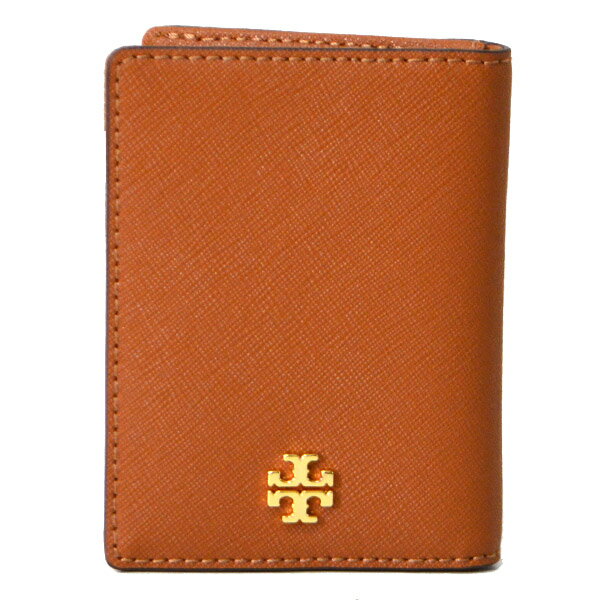 トリーバーチ 小物 TORY BURCH サフィアーノ レザー 定期入れ 名刺入れ 二つ折り カードケース ブラウン 50712【ブランド 新品 送料無料 誕生日 記念日 お祝い プレゼント 正規 人気 レディース 安心 保証 包装 即日発送 代引無料 】