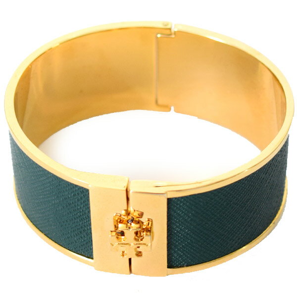 トリーバーチ ジュエリー TORY BURCH レザー ブラス ロゴブレス ワイド ブレスレッ...