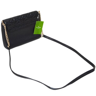 ケイトスペード バッグ katespade レザー キルティング ターンロック 斜め掛け ミニ チェーン ショルダー バッグ ブラック3589【ブランド 新品 送料無料 誕生日 プレゼント 正規 人気 レディース 安心 保証 ギフト 10倍 OUTLET 包装 即日発送 代引無料 】
