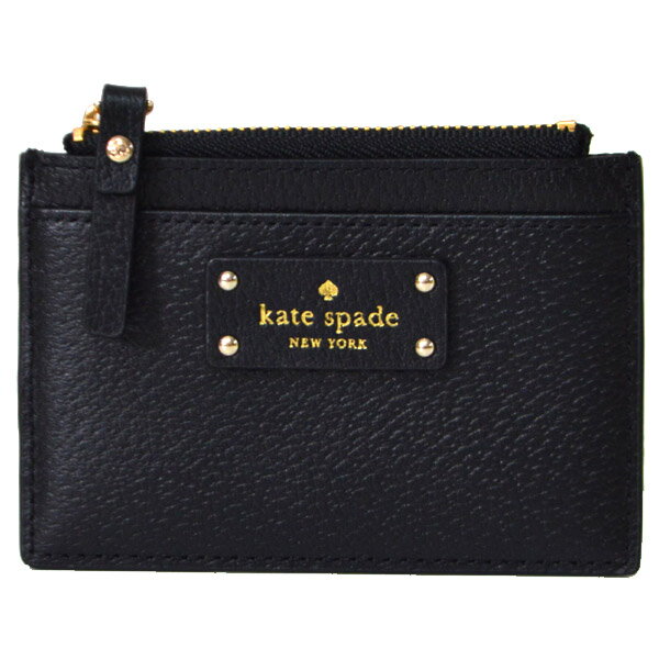 ケイトスペード コインケース katespade コーティングレザー スリム カードポーチ カードケース 小銭入れ ブラック 2811